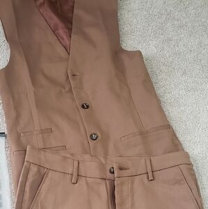 Brown/Tan Pants Suit